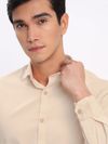 Light Beige - Plain Cotton Shirts