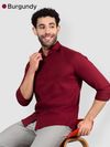 Pack of 2 - Burgundy and Navy Blue Shirts Combo