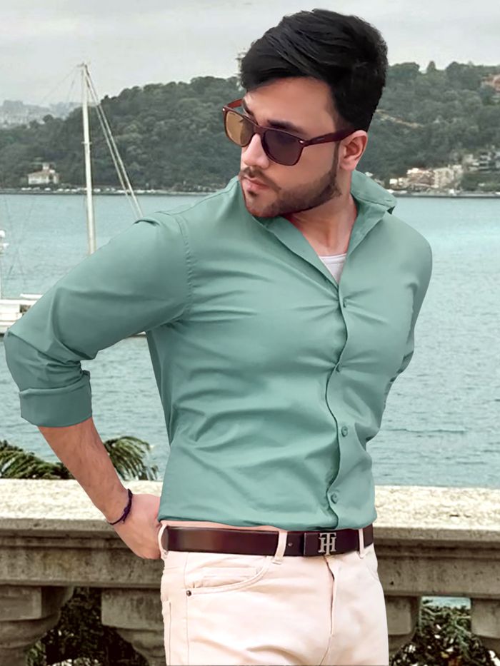 Buy Pistachio Green Formal Shirts For Men For Men Online in India Beyoung