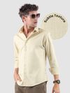 Cream Textured Cotton Shirt