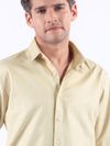 Cream Textured Cotton Shirt