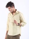 Cream Textured Cotton Shirt