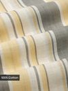 Yellow And Grey Stripe Mandarin Collar Shirt