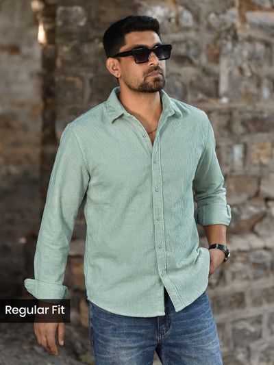 Seafoam Green Solid Corduroy Shirt Seafoam Green Solid Corduroy Shirt