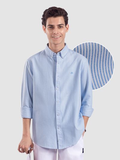 Blue Oxford Striped Shirt