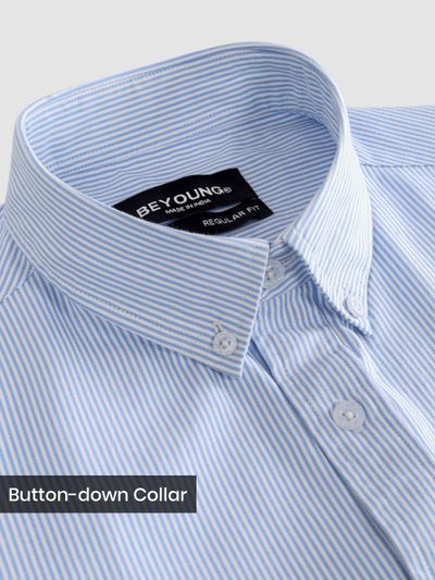 Blue Oxford Striped Shirt