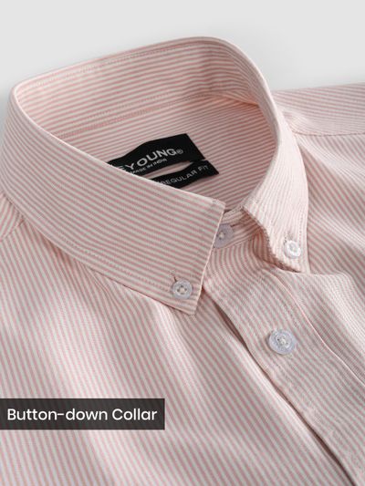 Pink Oxford Striped Shirt