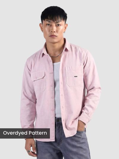 Lilac Dual Over Dyed Patch Pocket Shirt Lilac Dual Over Dyed Patch Pocket Shirt