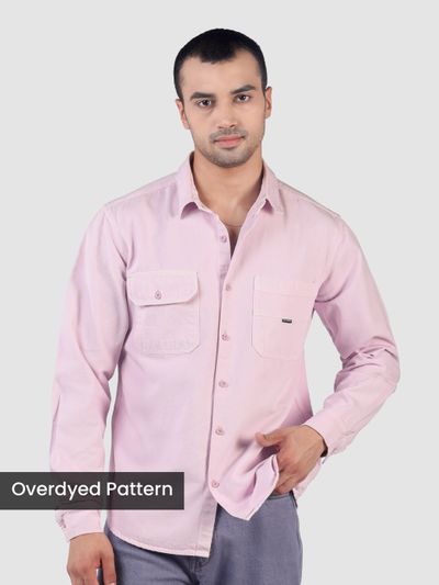 Lilac Dual Over Dyed Patch Pocket Shirt