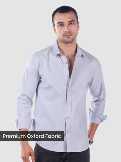 Lavender Mist Oxford Cotton Shirt