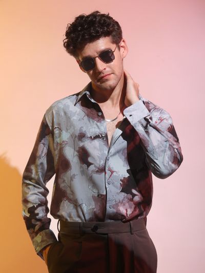 Mauve Marble Print Shirt Mauve Marble Print Shirt