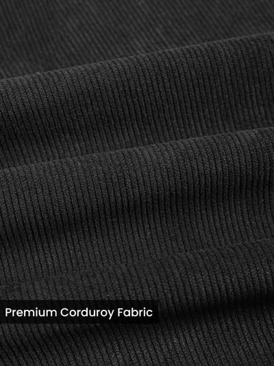 Dark Grey Solid Corduroy Shirt Dark Grey Solid Corduroy Shirt