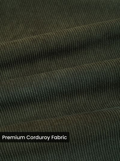 Olive Green Solid Corduroy Shirt Olive Green Solid Corduroy Shirt