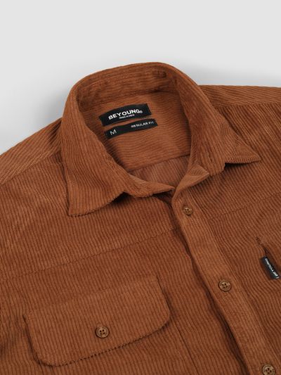 Copper Dual Pocket Corduroy Shirt