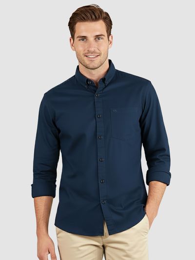 Navy Button Down Oxford Shirts