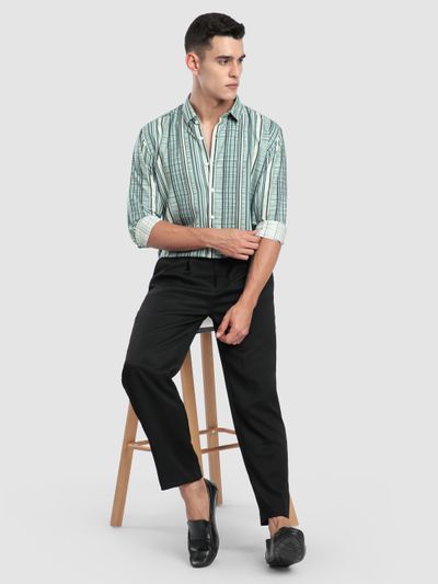 Blue Multi Striped Printed Shirt