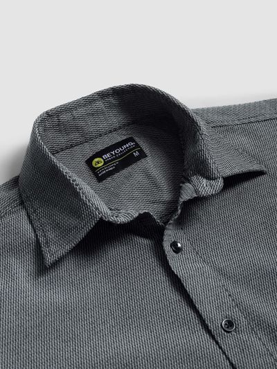 Blue Structured Full Sleeve Shirt Blue Structured Full Sleeve Shirt