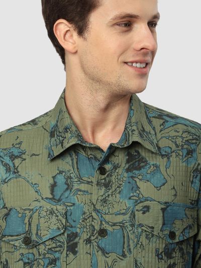 Green Abstract Print shacket Green Abstract Print shacket