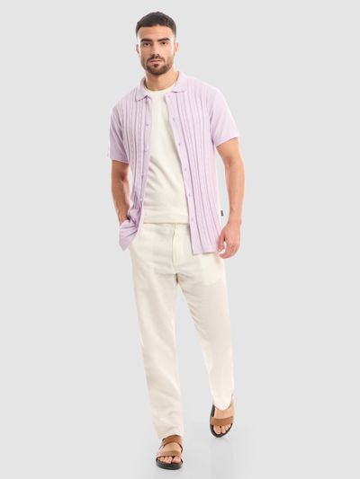 Lilac Knitted Shirt For Men Lilac Knitted Shirt For Men
