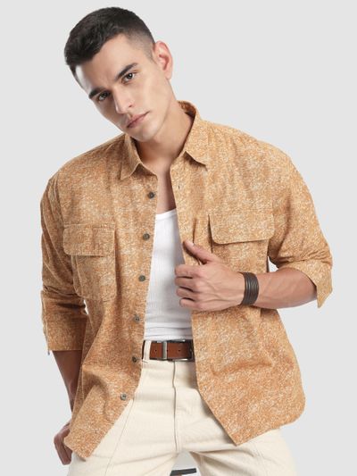 Orange Dye Effect Shacket