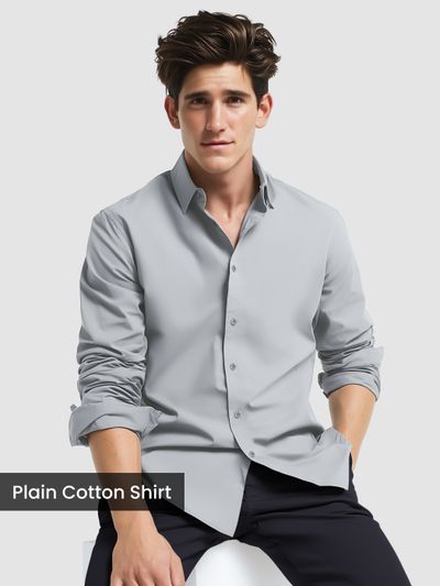 latest plan cotton shirts for men online, 