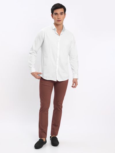 Black shirt brown chinos 2025