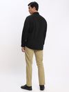 Black Shirt with Camel Beige Chinos: Pack of 2