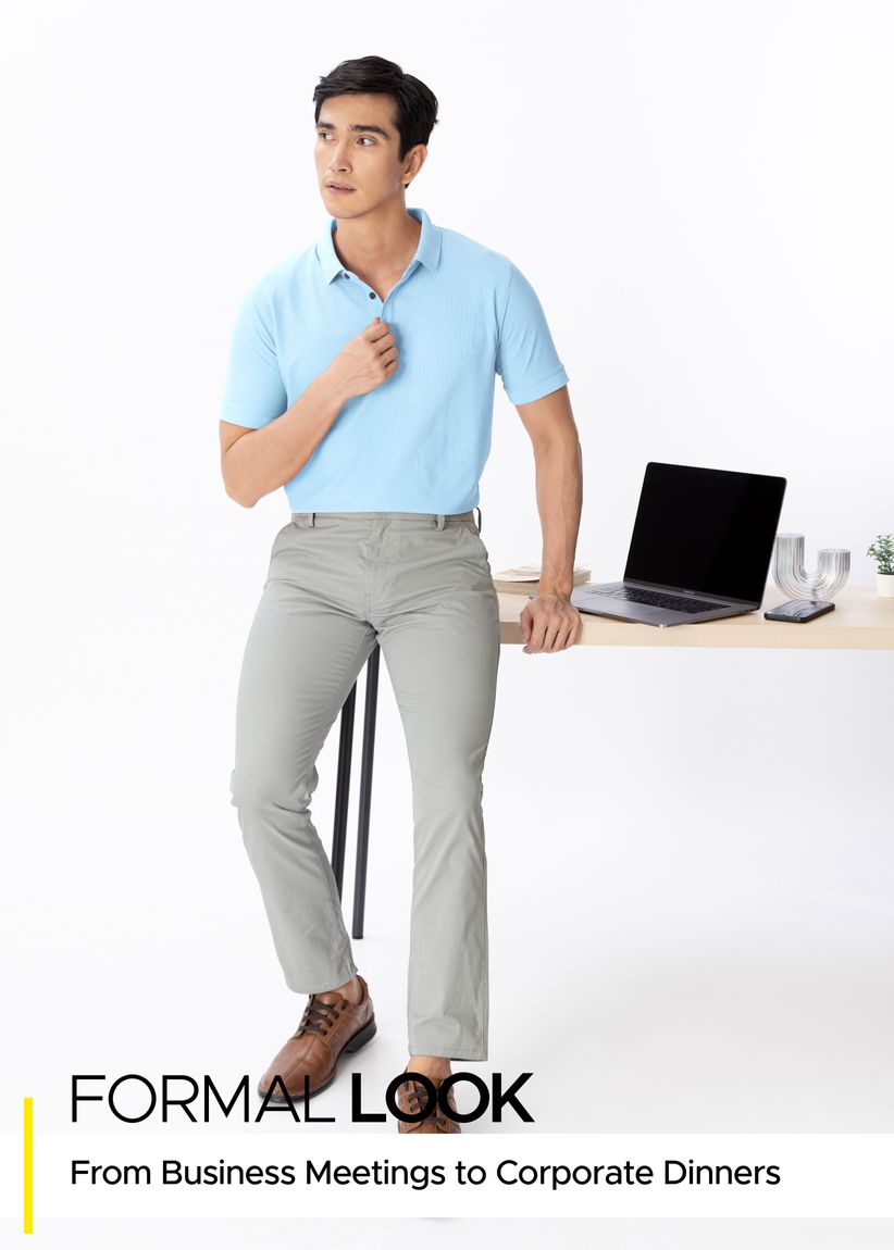 Buy French Wine and Ice Blue Polo T-shirt with Space Grey Chinos: Pack of 3  Online in India -Beyoung
