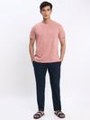 Space Grey and Pink Plain T-shirt with Navy Blue Pyjama: Pack of 3