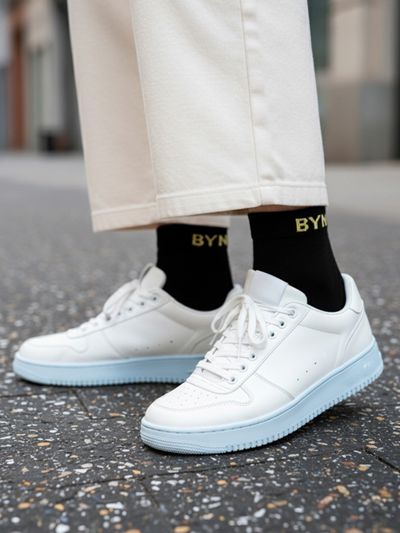 Black Solid Unisex Socks