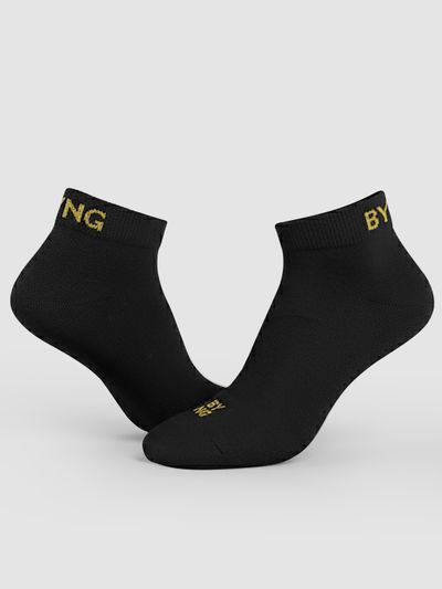 Black Solid Unisex Socks