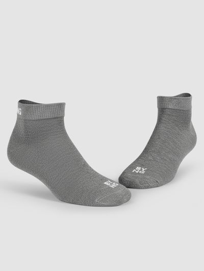 Grey Solid Unisex Socks