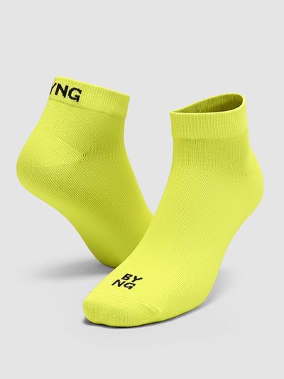 Lime Green Solid Unisex Socks