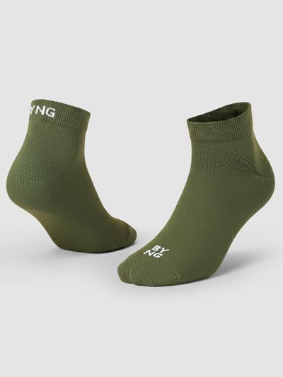Olive Solid Unisex Socks