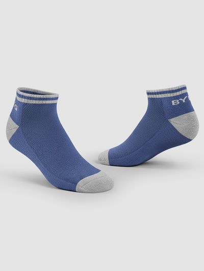 Navy Blue Striped Unisex Socks