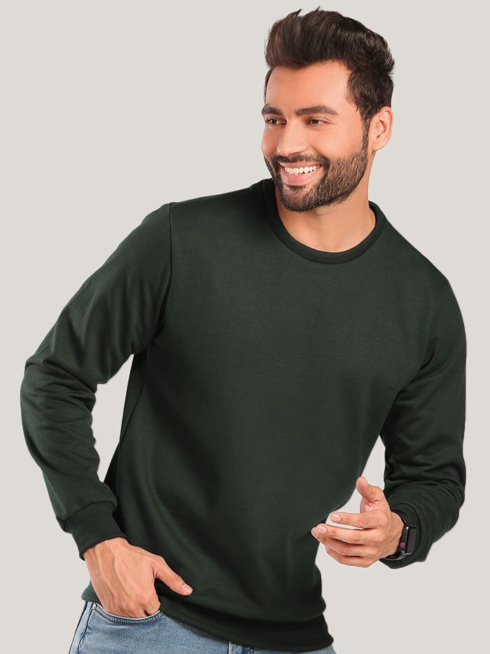 Mens dark green sweatshirt store