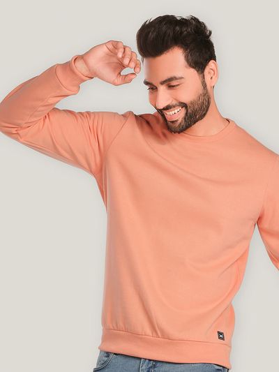 Coral sales pink sweatshirt