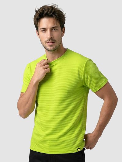 Lime Jacquard Striped T-Shirt Lime Jacquard Striped T-Shirt
