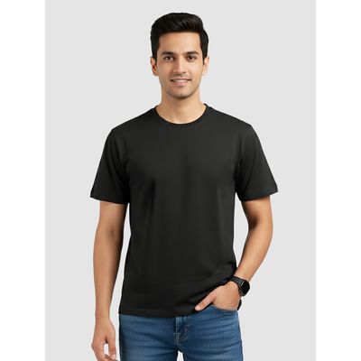 Black Plain T-Shirt 2.0 Buy stylish plain t-shirts for men online,