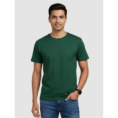 Bottle Green Plain T-Shirt 2.0 mens solid t shirts,