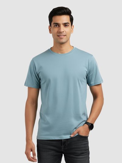 Dream Blue Plain T-Shirt 2.0 Buy Plain Tees Online in India at Beyoung,