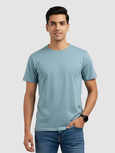 Dream Blue Plain T-Shirt 2.0 Buy Plain Tees Online in India at Beyoung,