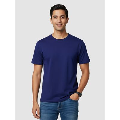 Navy Blue Plain T-Shirt 2.0 best quality plain t shirts online at beyoung,