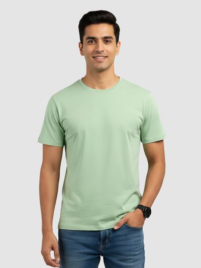 Seafoam Green Plain T-Shirt 2.0 Shop Solid T-Shirts for Men Online,