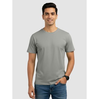 Space Grey Plain T-Shirt 2.0 trendy mens solid t shirts for men online,