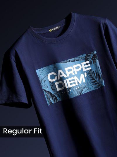 Carpe Diem Half Sleeve T-shirt for Men t shirts men - printed half sleeve,