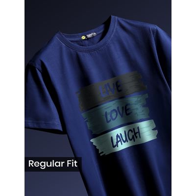 Live Love Laugh Printed T-shirt for Men Men's T Shirt Online,