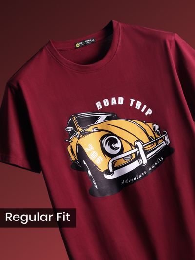 Road Trip Half Sleeve T-shirt for Men best t shirts for men - half sleeve,
