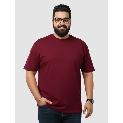 Plain Burgundy Plus Size T-Shirt 2.0 Shop XXL t-shirts for men onlin,