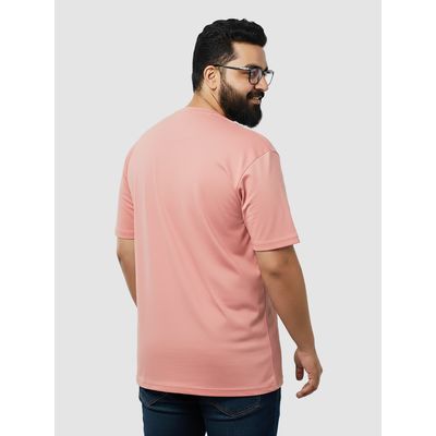 Plain Rose Pink Plus Size T-Shirt